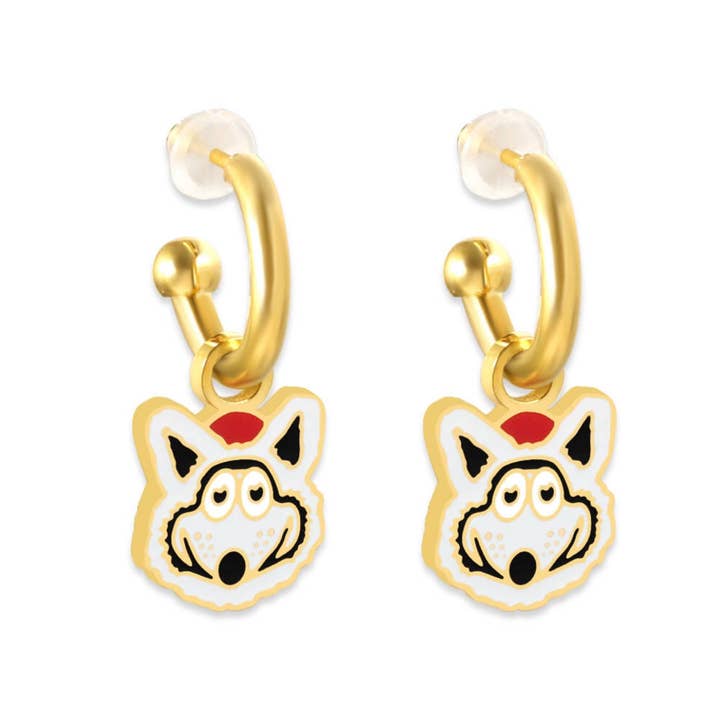 Orecchino a cerchio mascotte di Kansas City Huggie per la vendita all'ingrosso da parte di EB and Co.