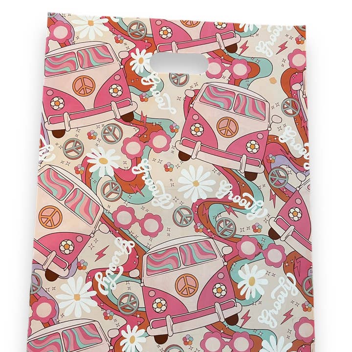 Trendy Chick Mailers - Wholesale Cadeautasje - 12x15 Stay Groovy tas met handelswaar