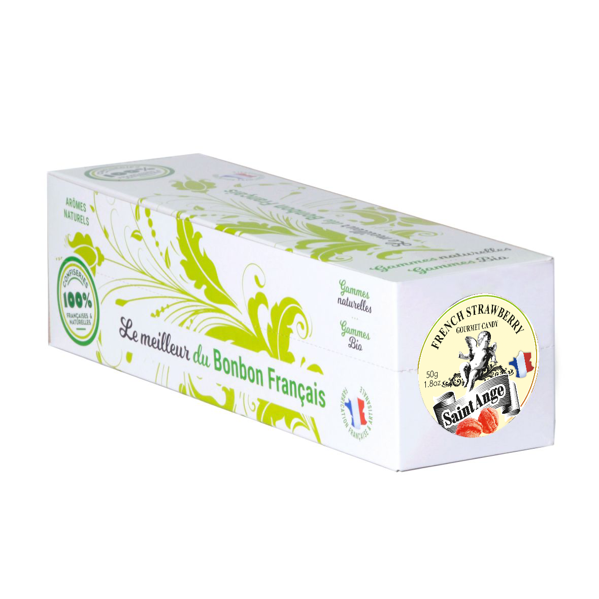 Bonbon USA France - Wholesale Hard Candy - Saint Ange Strawberry - French Gourmet Natural Candy Tin3