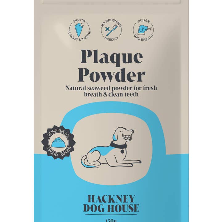 Hackney Dog House - Wholesale Pet Supplement - Dog - Single Pack | Plaque Seaweed Powder for Dogs | 80 Servings | (RRP: £9.95)