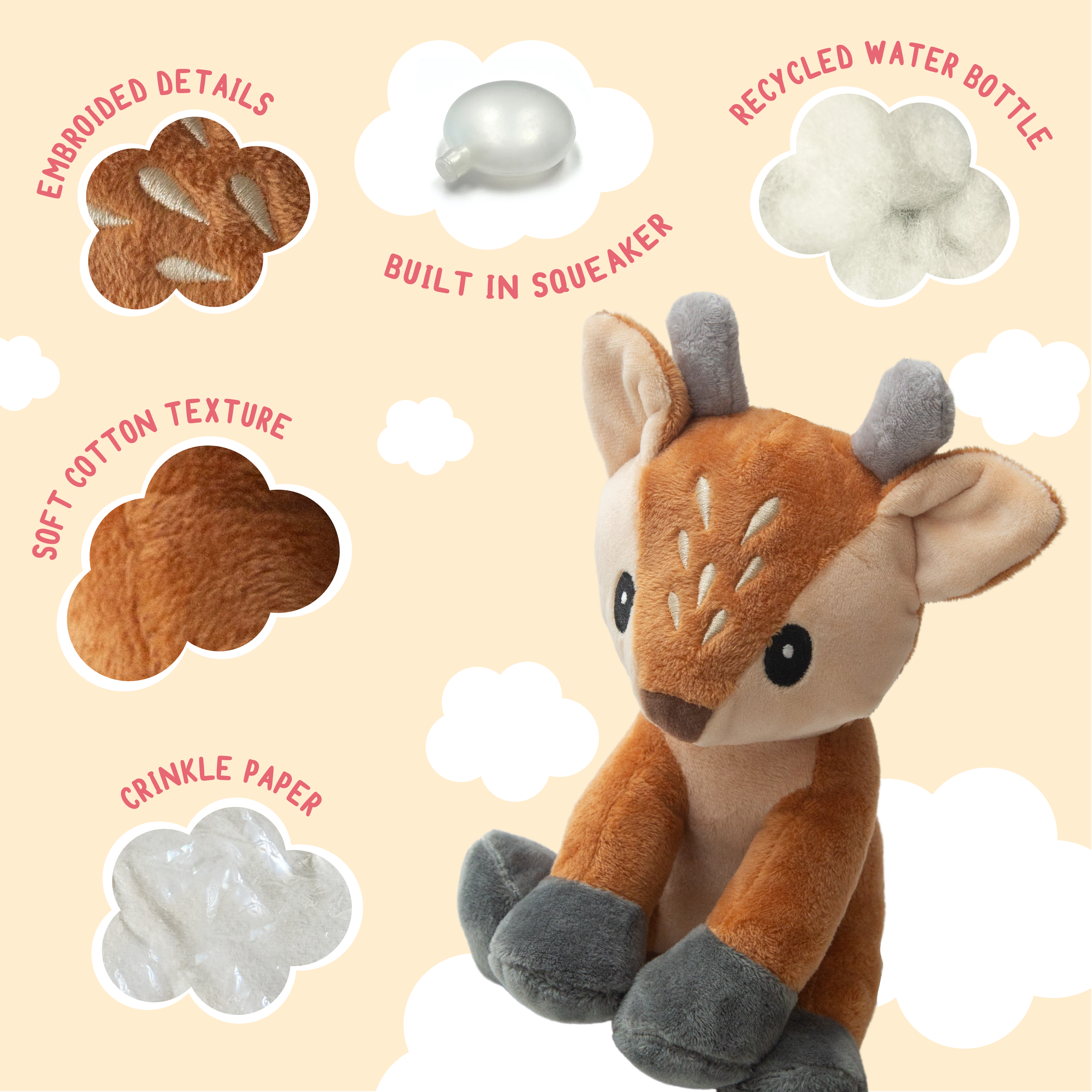 SnugArooz - Wholesale Pet Plush Toy - Dog - Dixie the Deer6