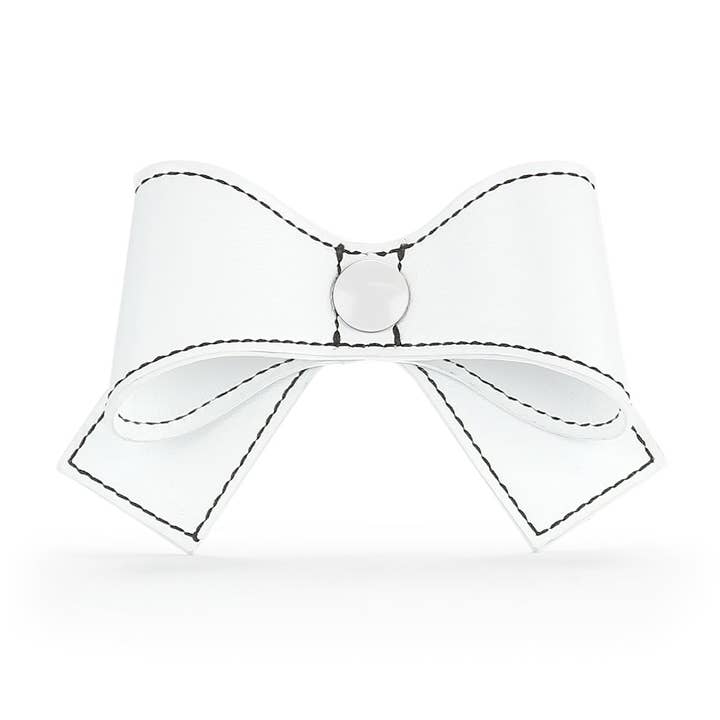 Lazo a presión blanco, puntada negra a presión blanca para venta al por mayor de BB TAYLOR