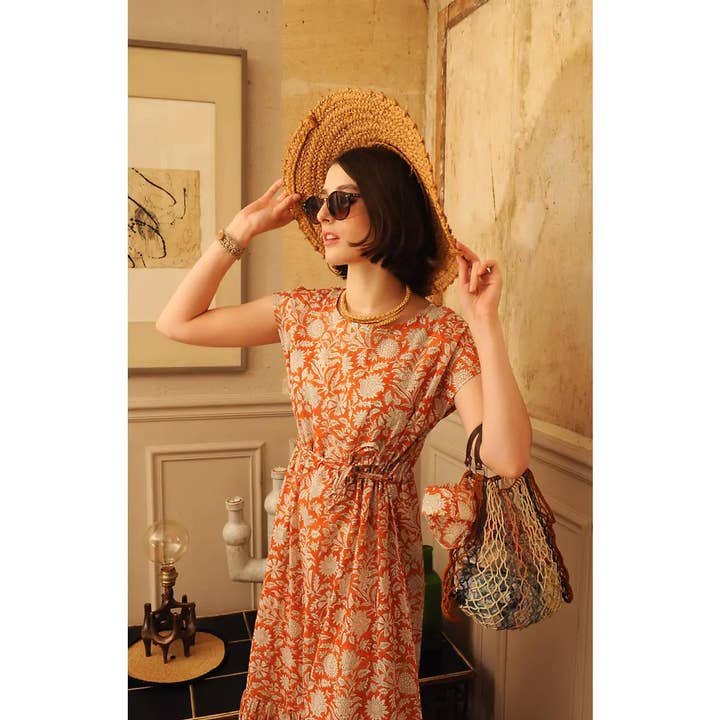 ALICIA dress with mandarin floral print for wholesale by B A O B A B - Mode