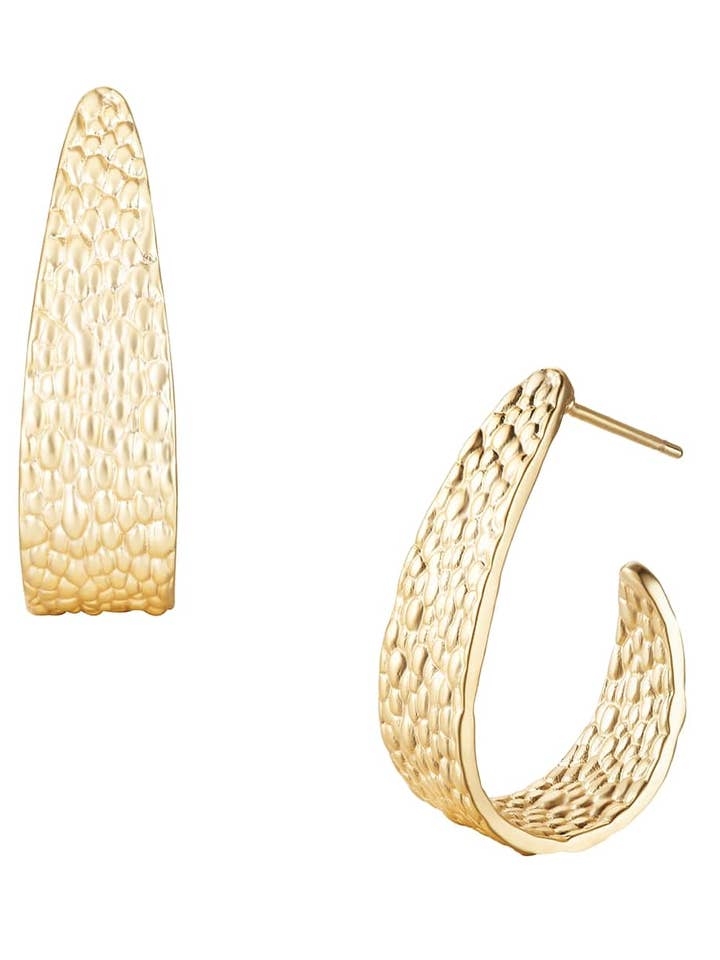 Orecchini a Cerchio She's Spicy Mini in oro per la vendita all'ingrosso da parte di Natalie Wood Designs