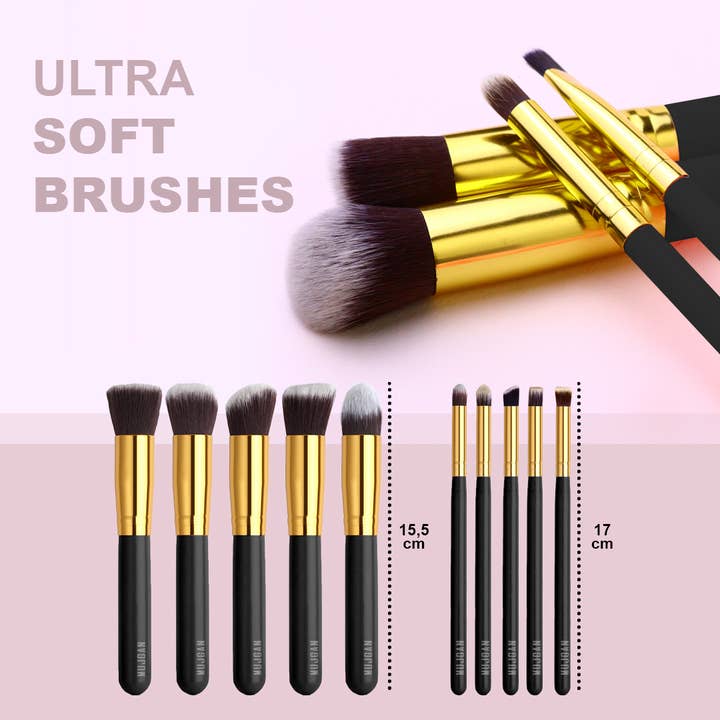 Mtistanbul LTD – wholesale Make-up brush set – 10 PCS Professional Makeup Brush Set (Black)