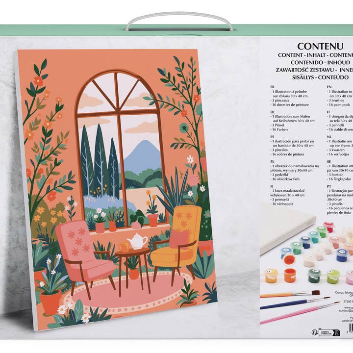 Graine Créative - Wholesale DIY Craft Kit - PAINT BY NUMBER 30 x 40 – WINTER GARDEN4