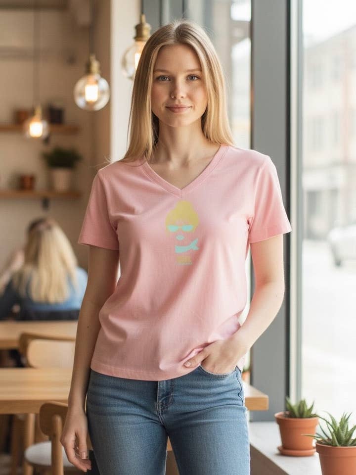 Women's organic cotton T-shirt George "BB" for wholesale by Jeanne a dit