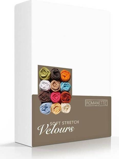 Romanette Velor Fitted Bedsheet White for wholesale by TEXTAP B.V.