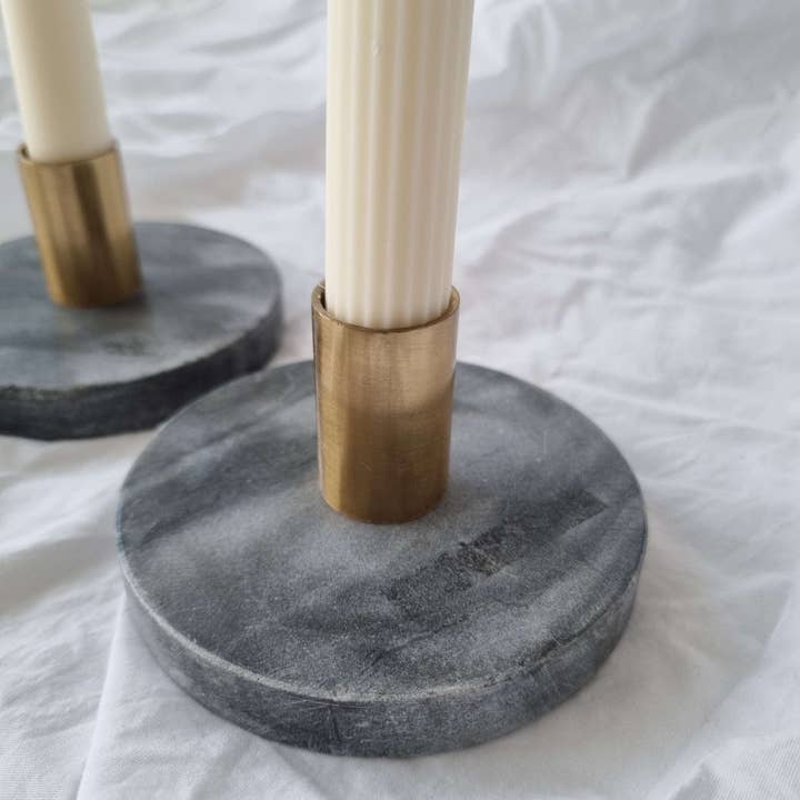 Marble Candle Holder - Gray for wholesale by bel-jewelry