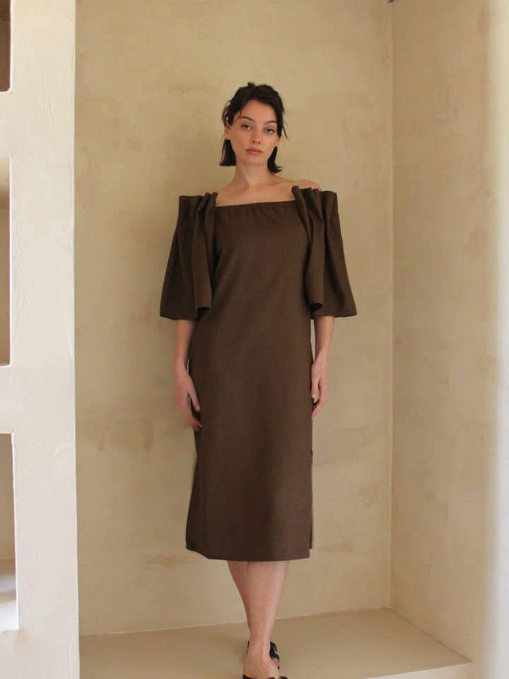 Talu Silk Canvas Dress for wholesale by Na Nin