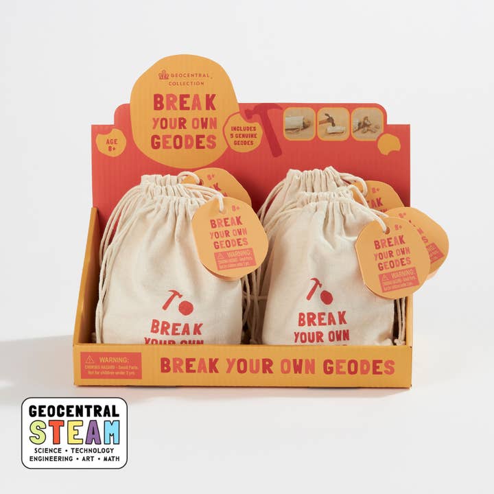 GeoCentral - Wholesale Build-a-Toy - Kids - Break Your Own Geodes Bag