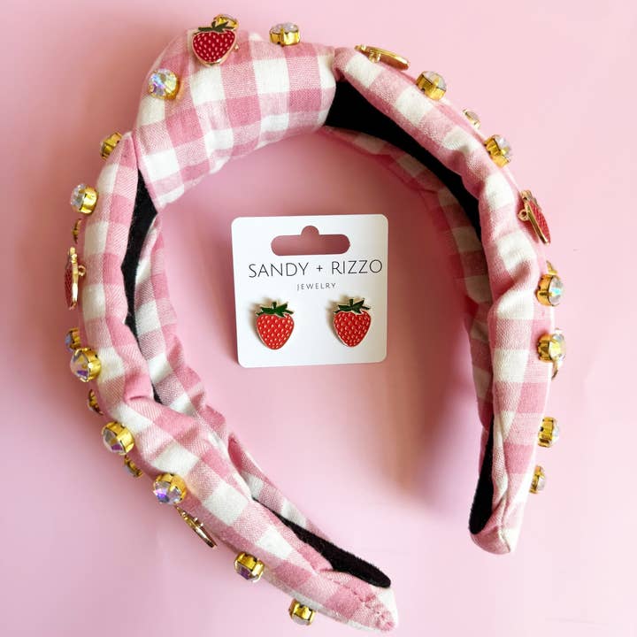 Sandy + Rizzo - Wholesale Fashion Headband - Women's - Strawberry Embellished Headband