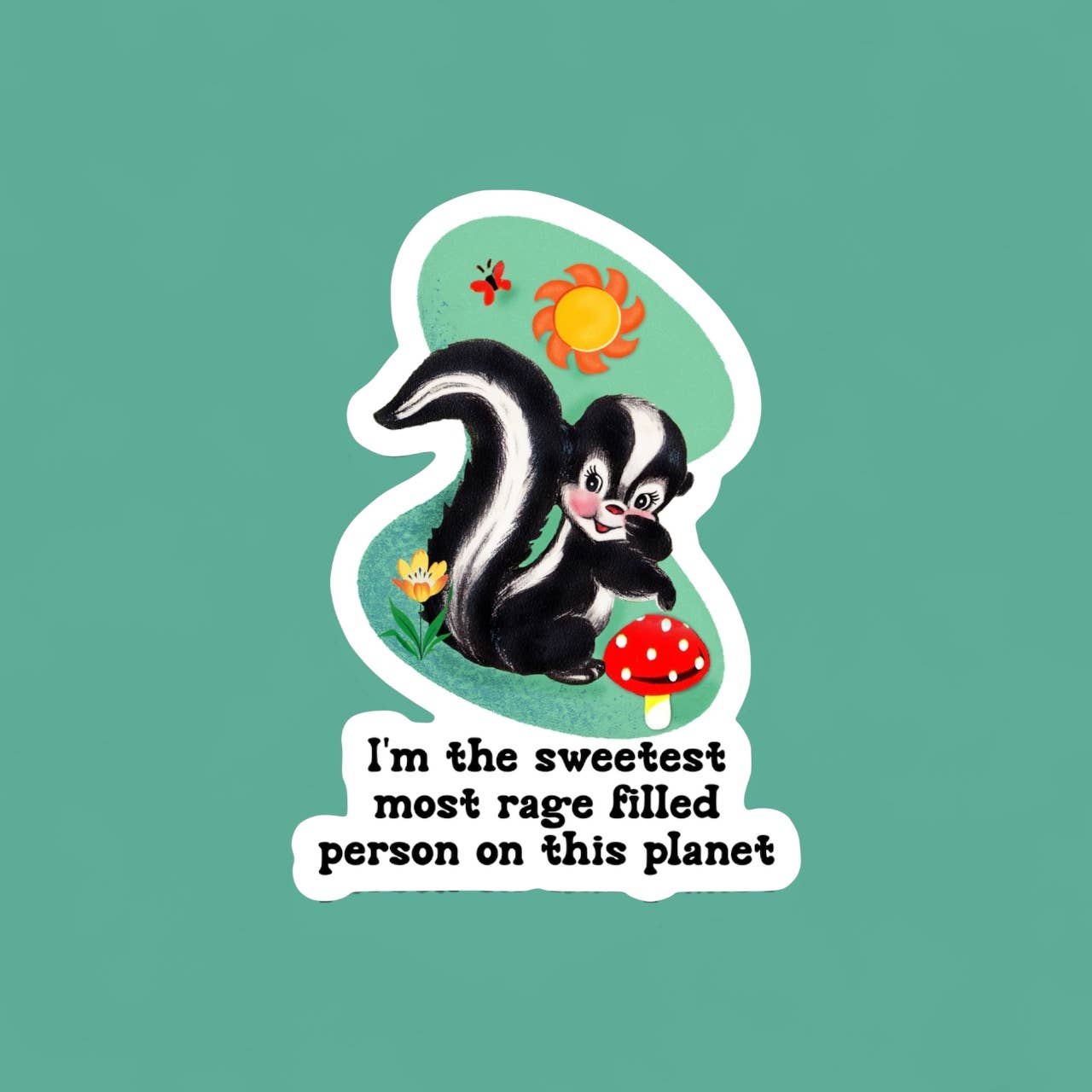 Ace the Pitmatian Co - Wholesale Sticker - Sweetest Most Rage Filled Person on the Planet Sticker1