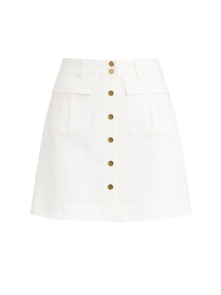 In Our Girly Era Woven Front Flap Pocket Mini Skirt for wholesale by RIVIR