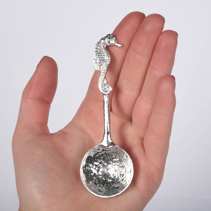 Glover & Smith - Wholesale Table Spoon (Cutlery) - Seahorse Small Pewter Sugar Spoon