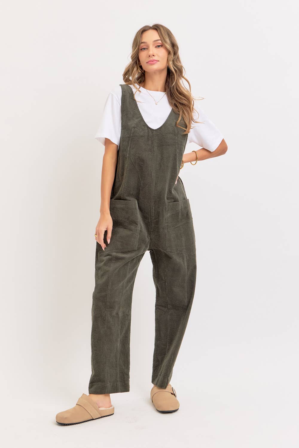 Sweet Lovely by Jen - Wholesale Overalls - Women's - PULL-ON-STYLE CORDUROY OVERALL JUMPSUIT30