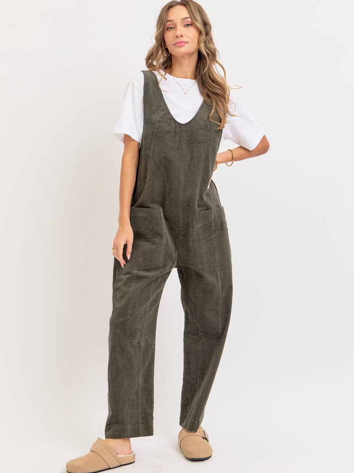 Sweet Lovely by Jen - Wholesale Overalls - Women's - PULL-ON-STYLE CORDUROY OVERALL JUMPSUIT30