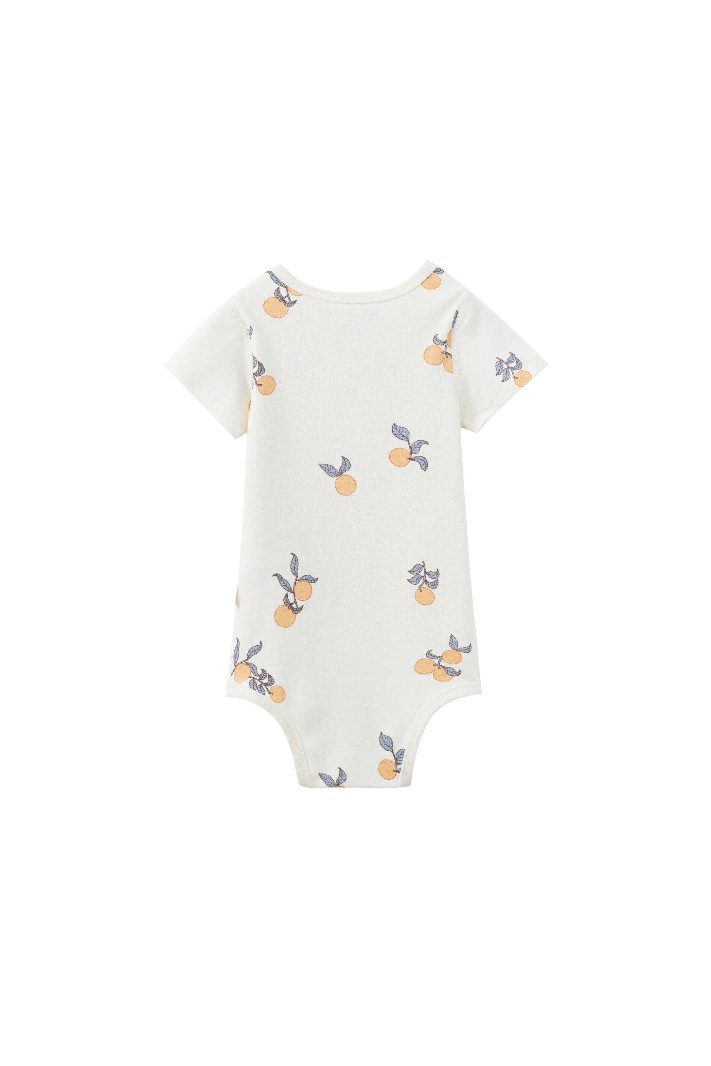 Norsu Organic - Wholesale Bodysuit (Non-Footed) - Baby - Baby Organic Short-Sleeve Onesie-Clementine3