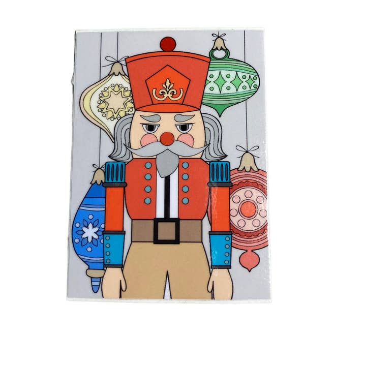 Nutcracker Soldier Sticker, 2.1" x 3" for wholesale by Denali & Co.