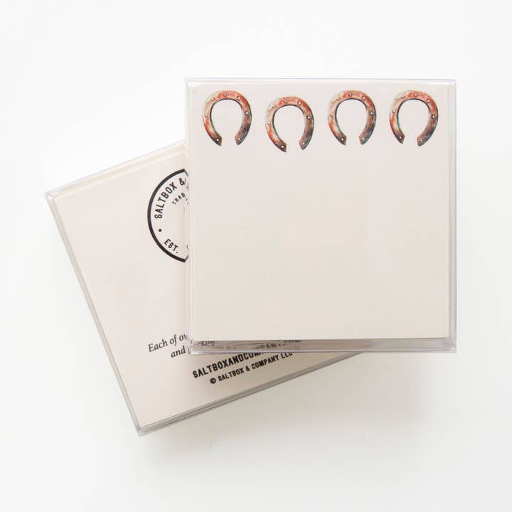 Fer à cheval - Boîte de 50 mini-notes pour la vente par Saltbox & Company