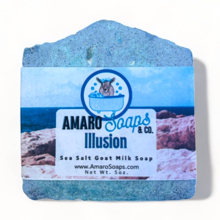 Illusion Sea Salt gedemælkssæbebar for engroshandel hos Amaro Soaps & Co.