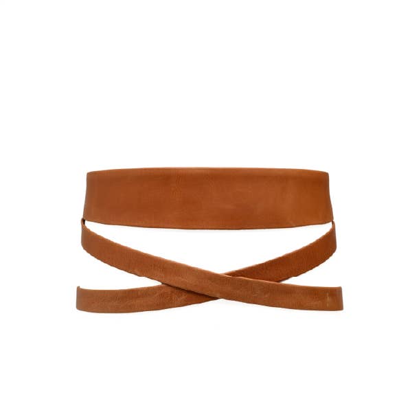 ADA Collection Belts - Wholesale Belt - Women's - Midi Wrap Belt - Cognac
