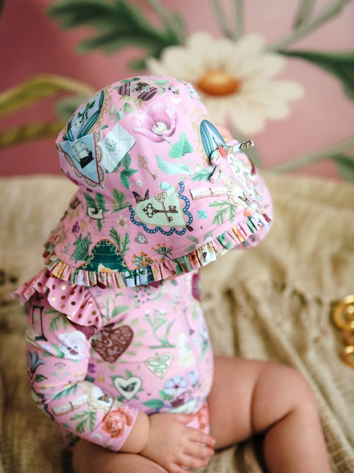 All my Hearts' Solis Swim Hat - Pink Love for wholesale by Fleur Harris