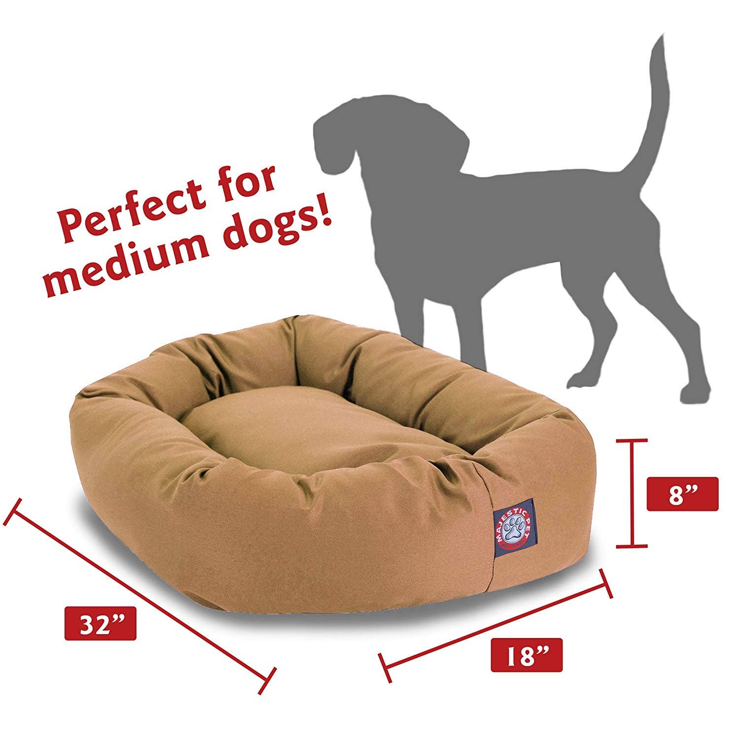 Majestic Pet Products - Vente Panier – chien - Lit pour chien Bagel en poly/coton56