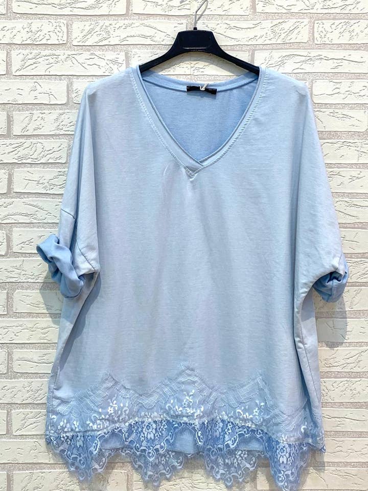 Rif: 6758, Felpa con pizzo in basso. per la vendita all'ingrosso da parte di Ling