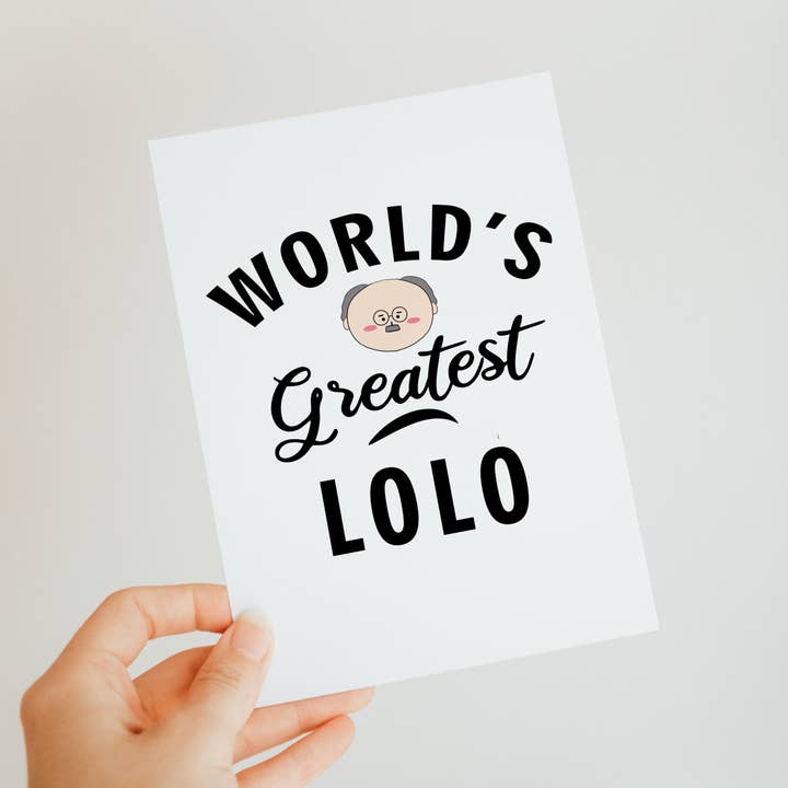 Die weltbeste Lolo Opa Tagalog Philippinische Grußkarte für den Großhandel von Kristine Lee Designs