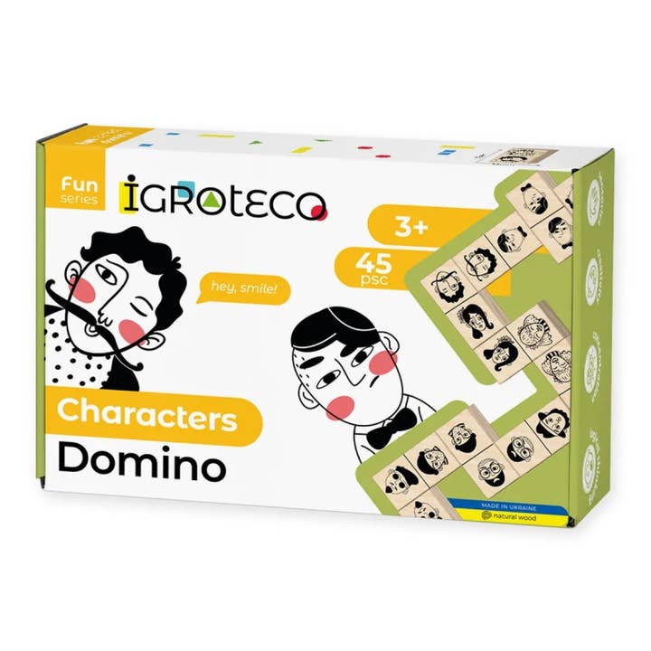 Wooden Domino For Kids Faces for wholesale by Igroteco