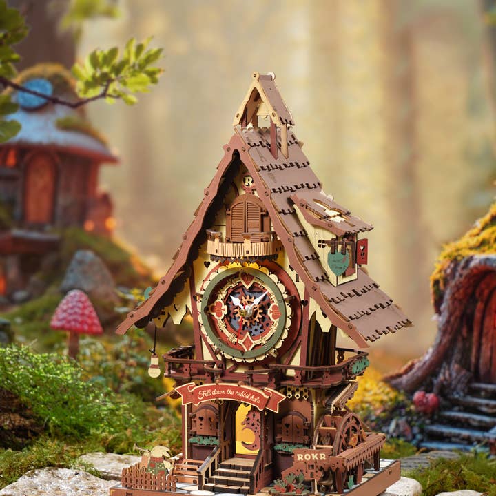 Robotime - Wholesale DIY Craft Kit - LC901C ROKR Cuckoo Clock Mechanical 3D Wooden Puzzle7