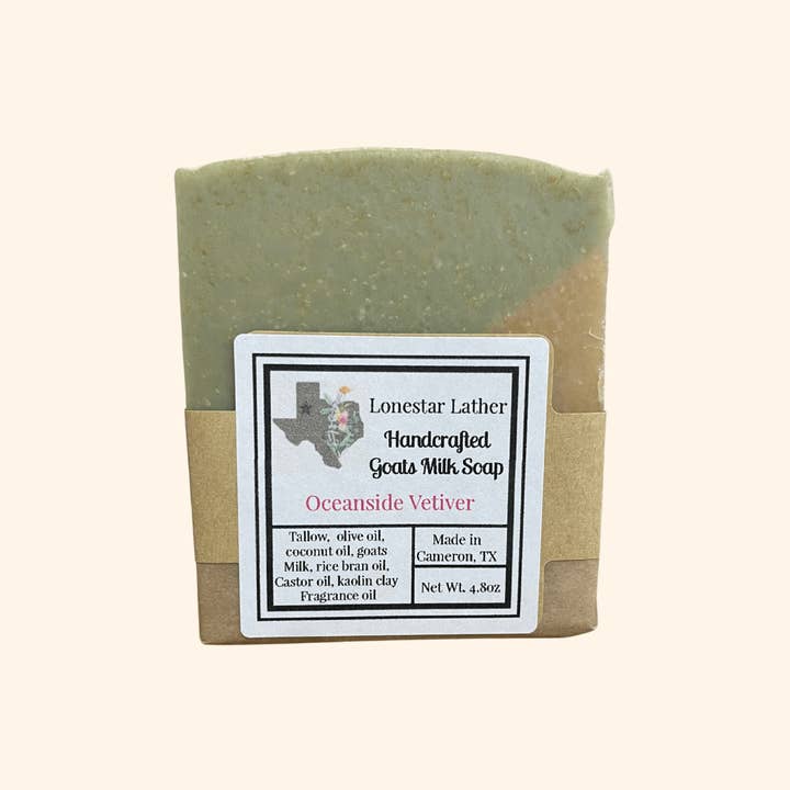 Oceanside Vetiver - Goat Milk & Tallow Soap for wholesale by Lonestar Lather