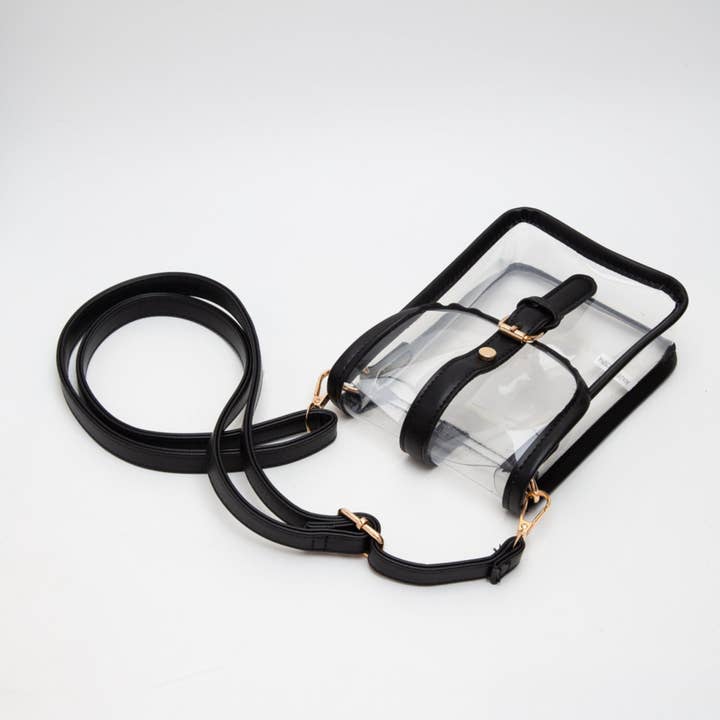 MiMi Wholesale - Wholesale Crossbody Bag - Women's - TG10608 Game Day Clear Buckle Strap Mini Crossbody Bag3