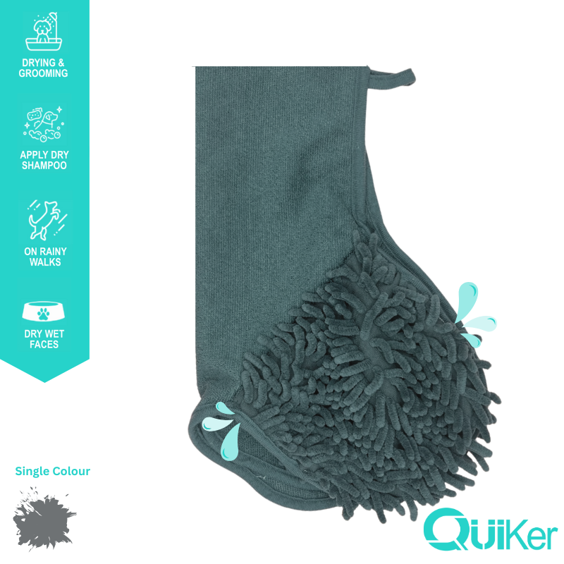 Quiker Pet Products - Wholesale Verzorgingsproduct voor huisdieren - Hond - QuikDry dubbele noodle droogdoek en handschoenen - Verzorging - set van 62