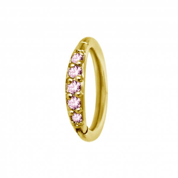 Bodywings – Engroshandel Ring med sten – Kirurgisk stål klap ring med cubic zirconia