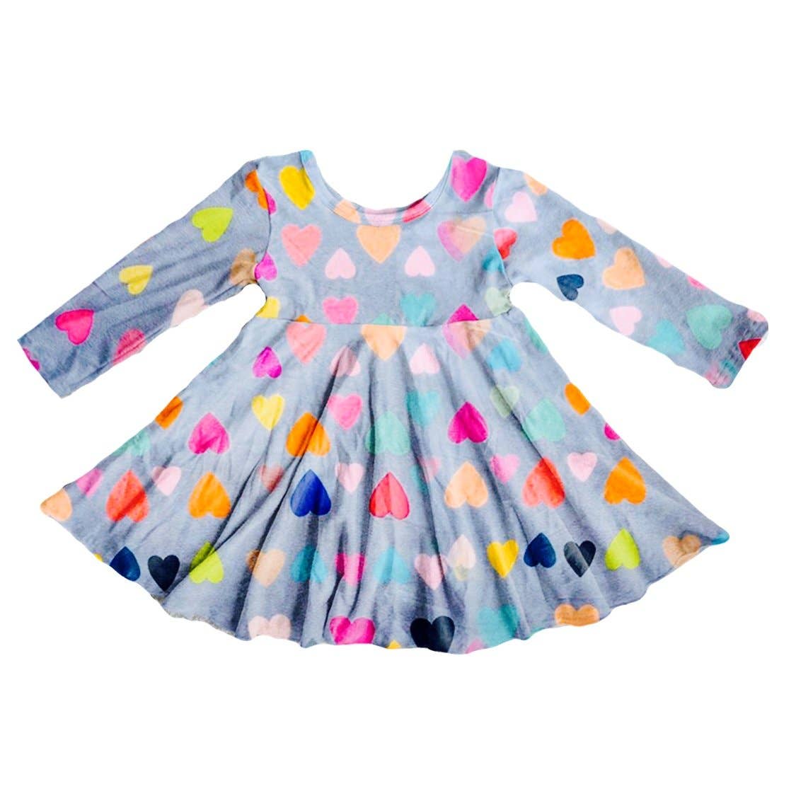 Jarsh Dress for Toddler Baby Girls Vine Dot Printing Long Sleeve Romper Dresses