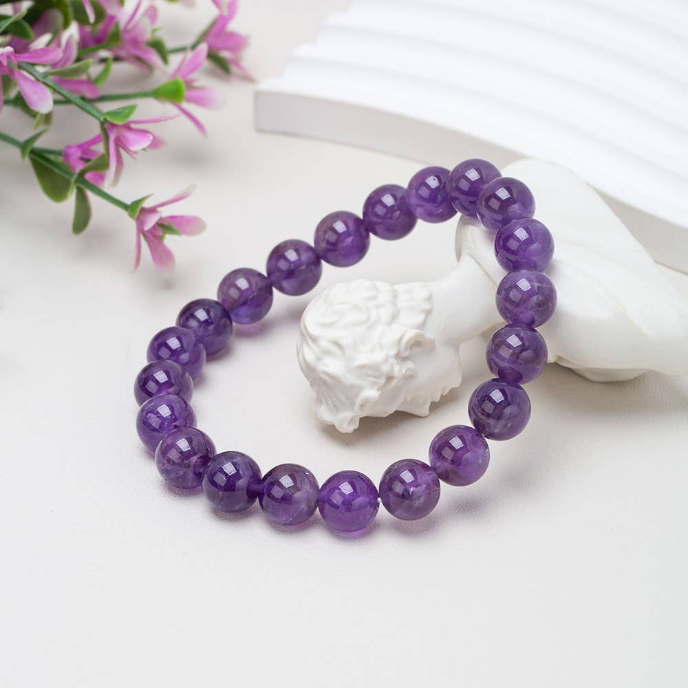 INNOBIZ - Wholesale Beaded Bracelet - Amethyst Bracelet - Symbol of Harmony and Beauty0
