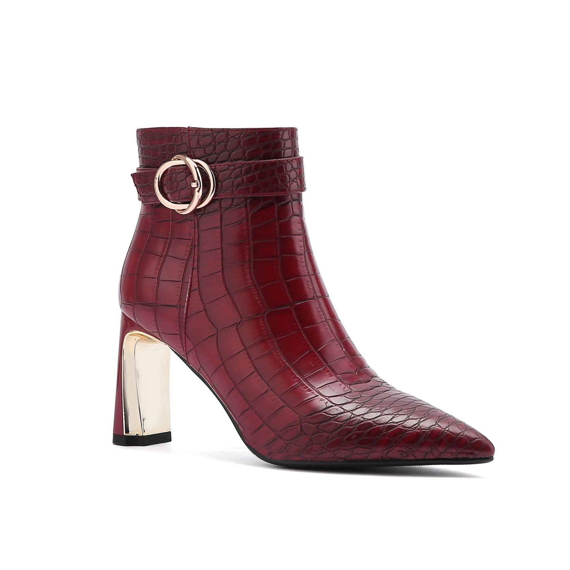 LADY COUTURE - Vendita all'ingrosso Stivaletti - Donna - Stivaletto con tacco in metallo e stampa Groovy Croco6