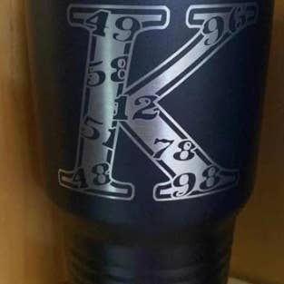 Kentucky championship insulated tumbler engraved blue/black for wholesale by Liberty Wholesale