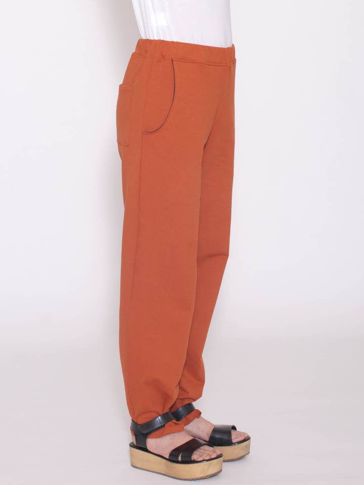 Combo pantalon en coton biologique - orange pour la vente par KOLO Berlin