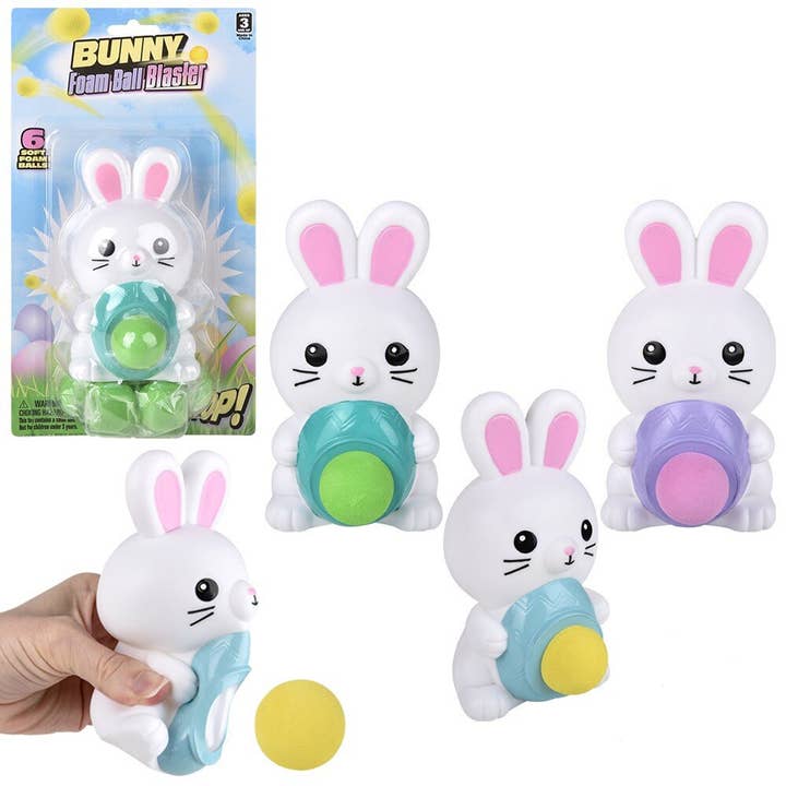 Bunny Foam Ball Blaster Kids Toys- Assorted for wholesale by JSBlueRidge Toys