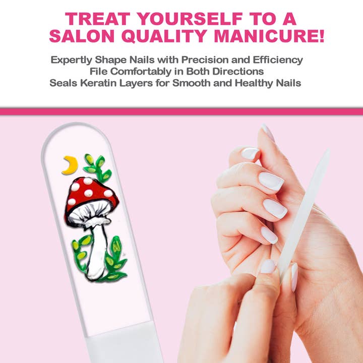 Classy Nail Files - Wholesale Nail file - Magic Mushroom Moon Hand Painted Czech Crystal Nail File3