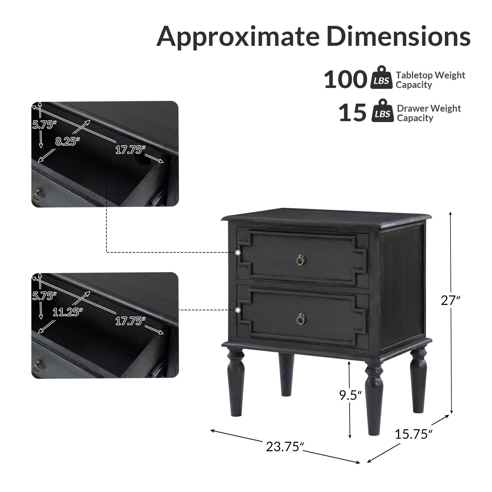 Karat Home - Wholesale Bedroom Furniture - August 2 - Drawer Nightstand4