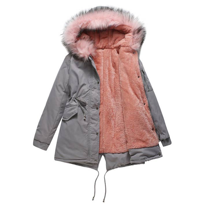 Marayn - Wholesale Coat - Women's - Warm Hooded MidLength Padded Parka Coat Winter 20254