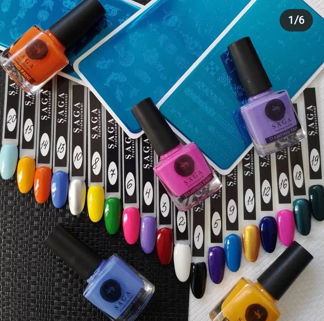 VIAI Beauty - Wholesale Nail Polish - Varnish for stamping Saga Professional Stamping 19, 8 ml a dark green0