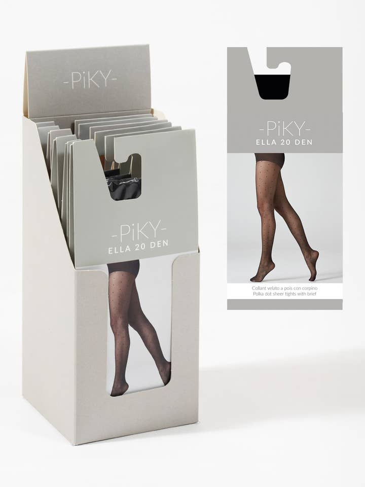 Collant Femme 20 DEN Collant Voilé à Pois Bas Voilés Noirs pour la vente par PIKY
