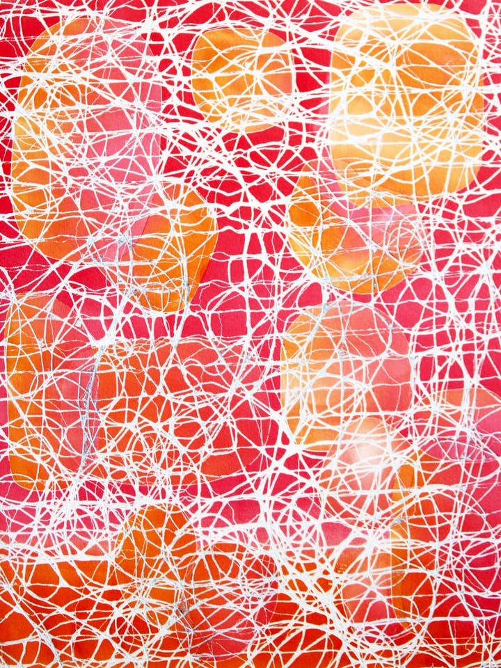 Geometric Netting Unframed Print for wholesale by Artxtiles