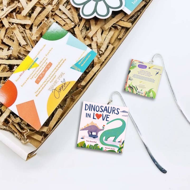 bookonahookco – wholesale Bookmark – Dinosaurs In Love | Fenn Rosenthal | Miniature Book