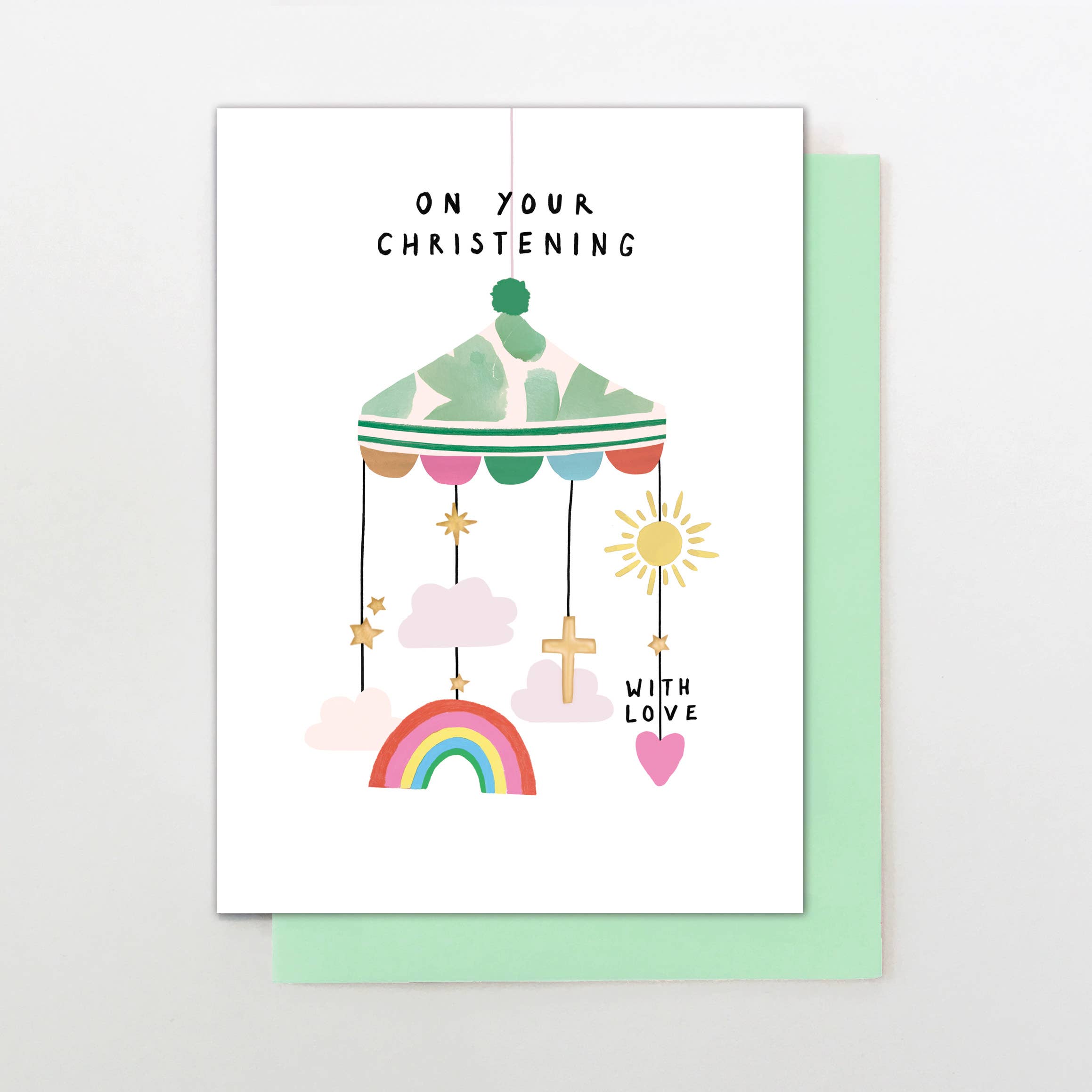 Stop the Clock Design – wholesale Baby card – M17 - Baby Mobile Christening0